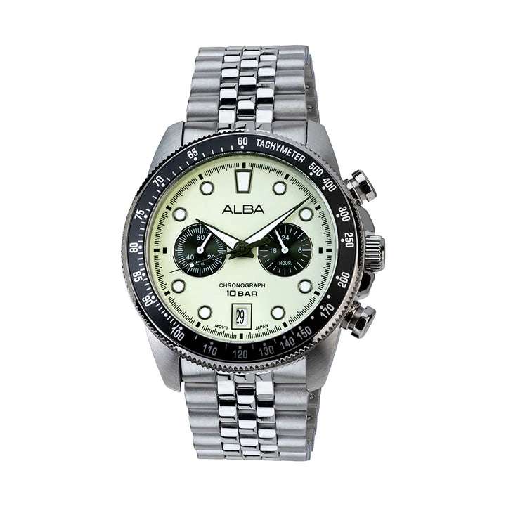 A4B033X1 Neon Lime Chronograph Watch