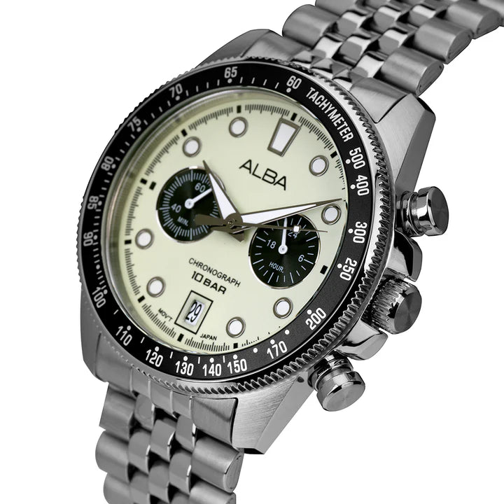 A4B033X1 Neon Lime Chronograph Watch