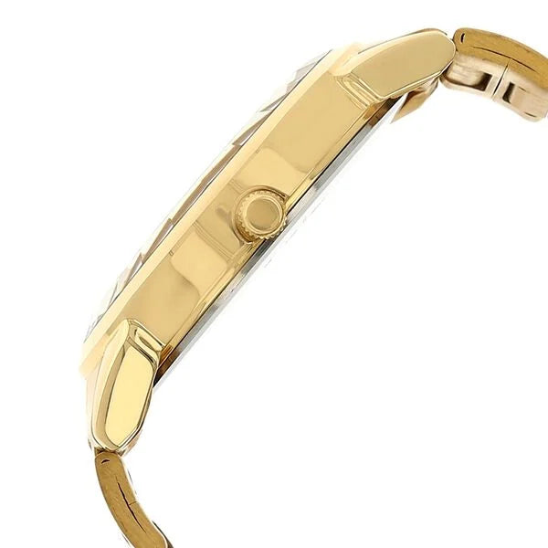 Titan Quartz Analog with Date Silver Round Dial Golden Stainless Steel Strap Watch For Men