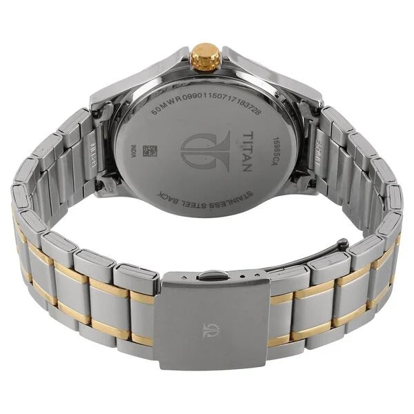 Titan Workwear Silver Dial Quartz Multifunction Stainless Steel Strap watch for Men