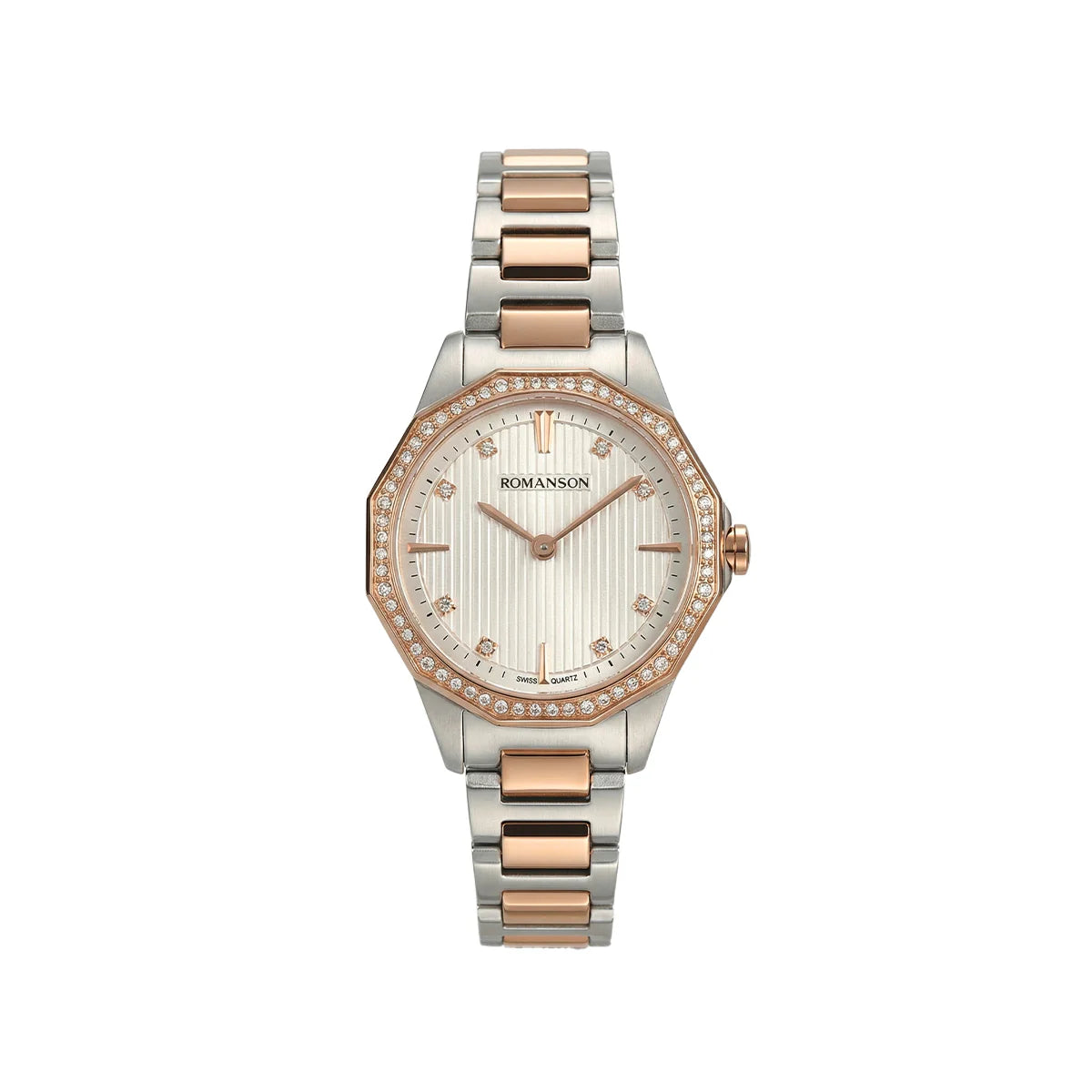 Romanson Silver Gold Men Watch RM5BF507QLJWH