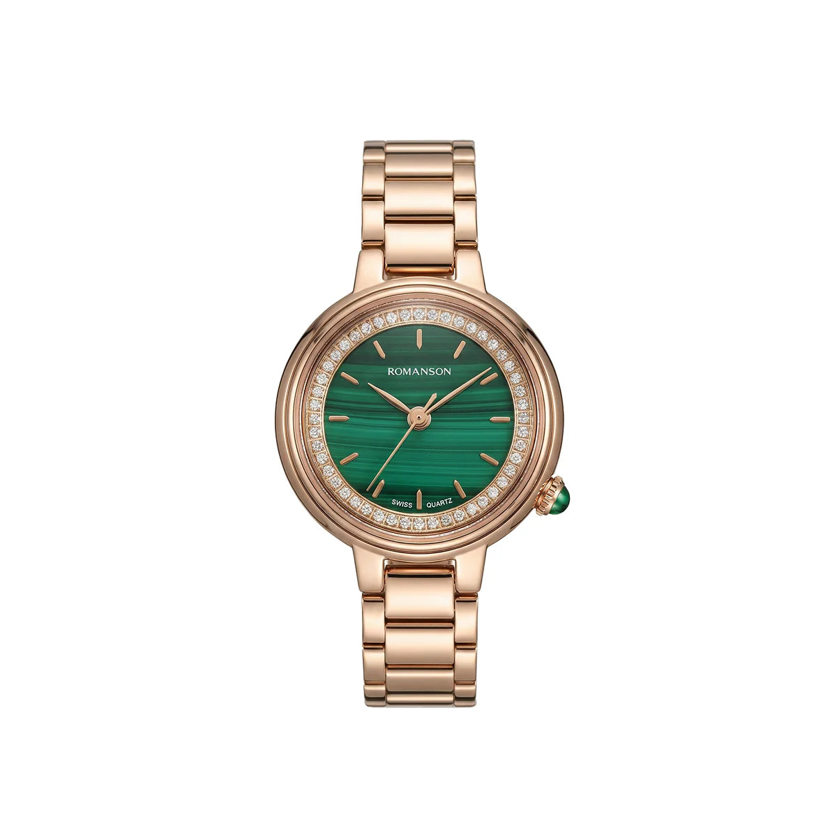 Romanson Classic Rose Gold Women Watch RM3BF513LLRGN
