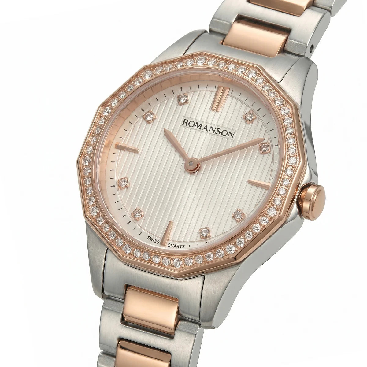 Romanson Silver Gold Men Watch RM5BF507QLJWH