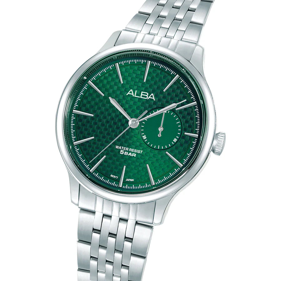 A5B001X1 Matrix Time Green Carbon Pattern Watch