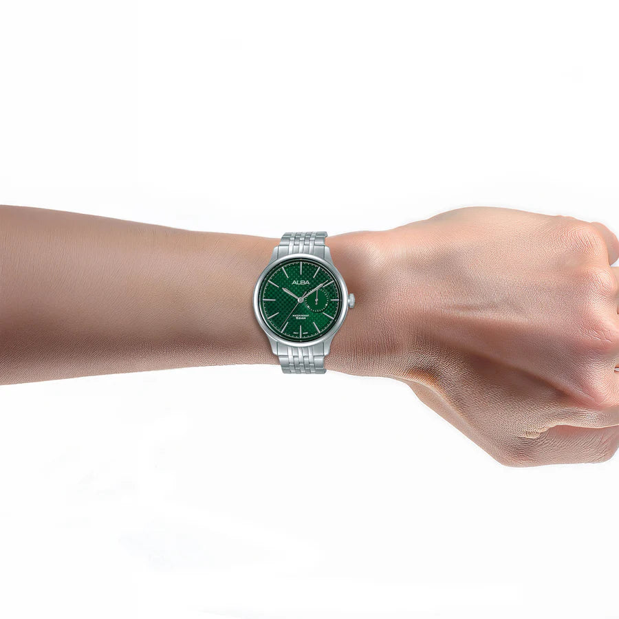 A5B001X1 Matrix Time Green Carbon Pattern Watch
