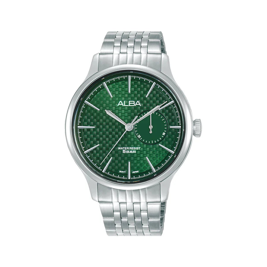 A5B001X1 Matrix Time Green Carbon Pattern Watch