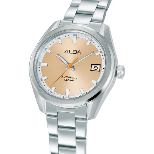 AU4103X1 Men's Classic Automatic Watch With Orange Metallic Dial