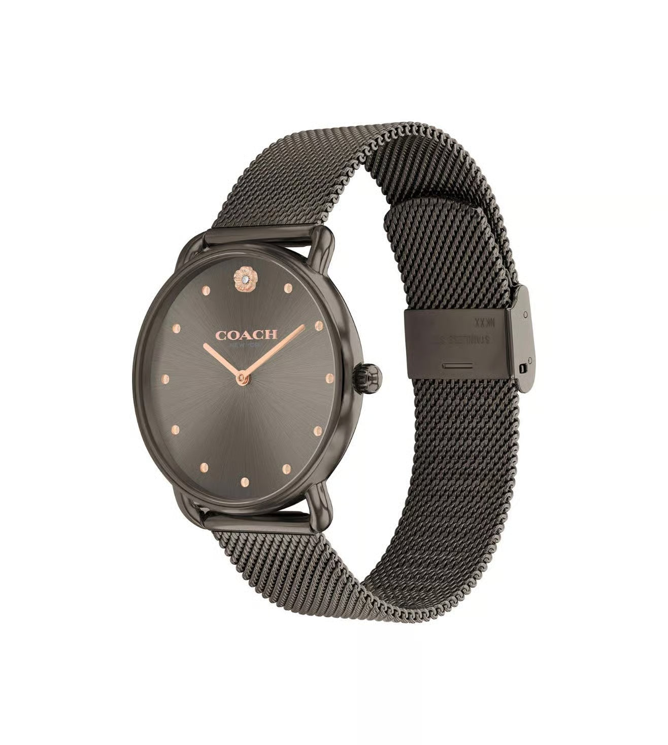 Elliot Women Quartz Grey Dial Analog Mesh Watch 14504210