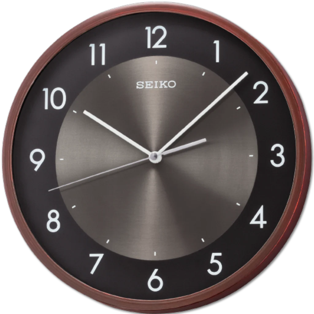 QXA615Z Black Metallic Dial Clock