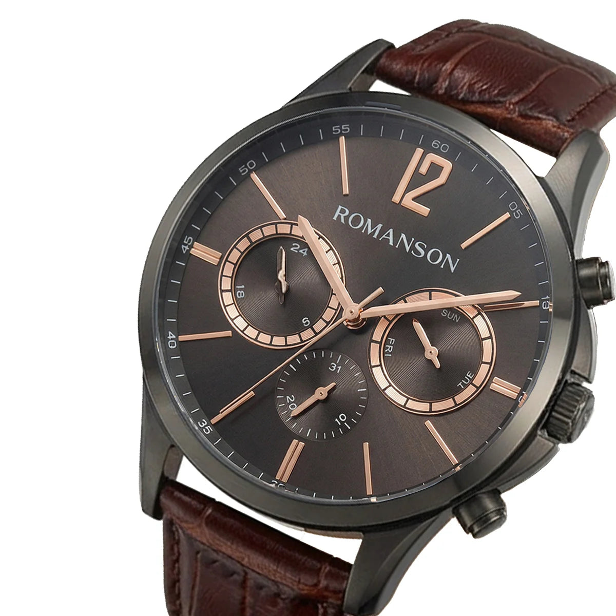 Romanson Classic Brown Men Watch TL6BS205FMBBK